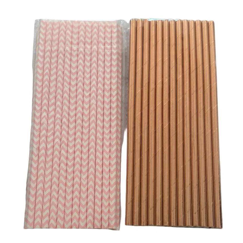NWT 2 Sets of 25 each Paper Party Straws